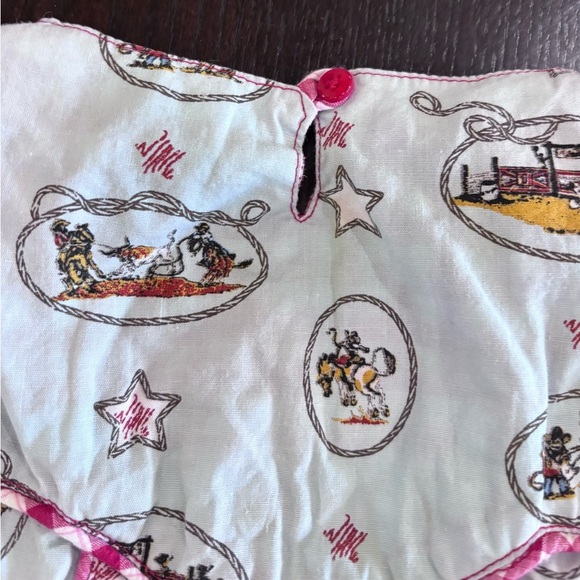 Wrangler Western Rodeo Country And Red Gingham Print Dress Child’s Size 12 mths - Picture 8 of 12